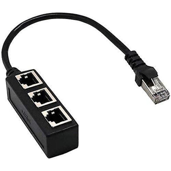 Rj45 Jakaja-adapterikaapeli, Rj45 1 Uros - 3 Naarasliitinportti Lan Ethernet-jakaja Y-adapterikaapeli