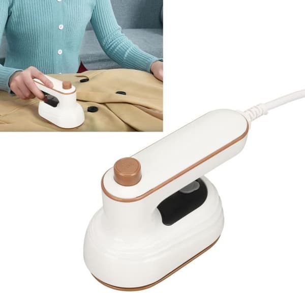 Bärbar strykmaskin Mini roterande strykmaskin med vikbart handtag, termostat, bärbart ångstrykjärn