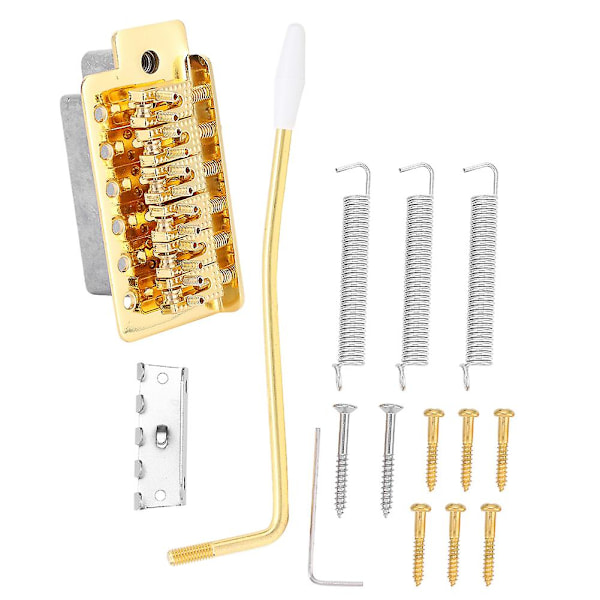 Gold ST Gitarre Tremolo System - Roller Single Locking Vibrato Bridge Tailpiece