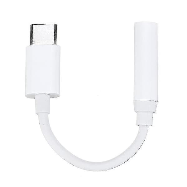 Usb-c til 3,5 mm hovedtelefonadapter lydstikkabel til smartphone