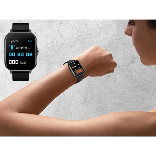 FitPro Bluetooth Smartwatch med 2 armbånd | Puls, blodtryk, søvn og bevægelse sort