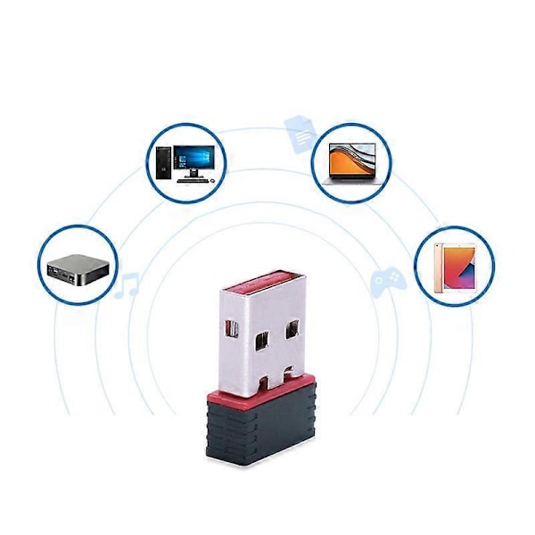 RTL8188FTV 150Mbps USB WiFi Trådløs Adapter Mini Nettverksdongle IEEE 802.11n Datamaskinnettverk