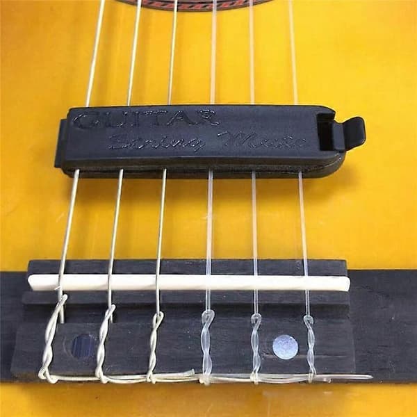 2-pack Gitarr Bas Strängdämpare Ljudreducerare för Akustisk Folkbasgitarr Övning
