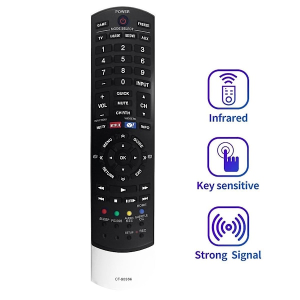 CT-90366 Erstatningsfjernkontroll for LCD TV 24SL415U 32SL415Y 55SL417U 32SL415 24SL415 40S51U 42SL417U 46SL4