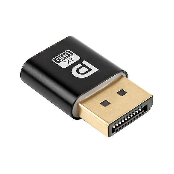 4K DisplayPort Dummy Plug DP Display Adapter för Skrivbordstillbehör EDID Headless Ghost Emulator