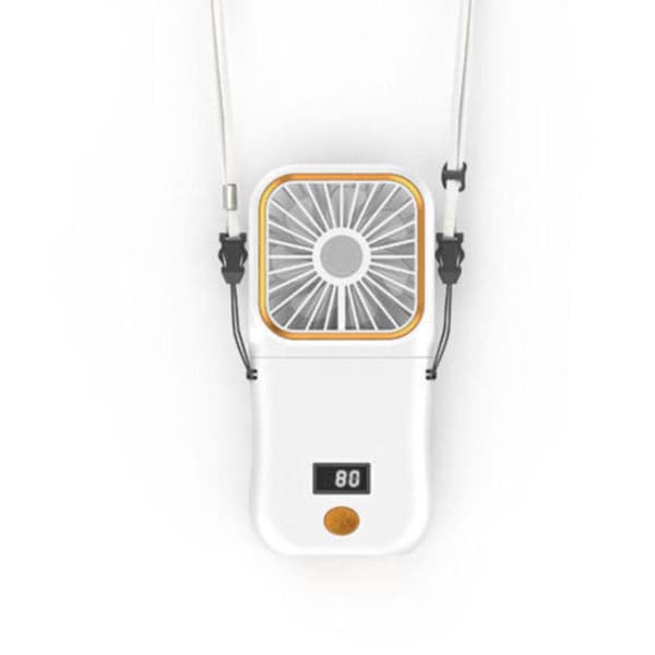 Mini bærbar ventilator genopladelig via USB. Kompakt og foldbar lommeventilator med LED-display.