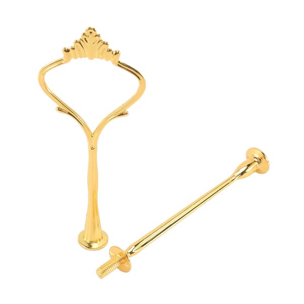 6 Sæt Bakke Hardware til Kage Stativ 3-lags Kage Stativ Montering Hardware Holder til Bryllup og Fest Serveringsbakke (Guld)