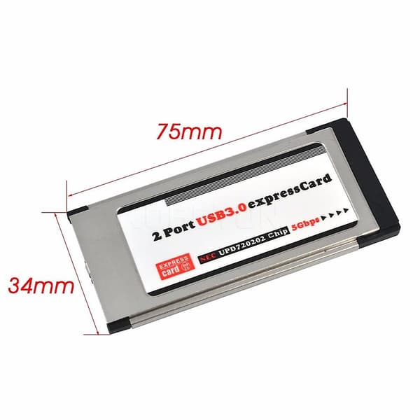 PCI Express til USB 3.0 Dobbel 2 Porter PCI-E Kort Adapter Express Kort Konverter for Bærbar PC