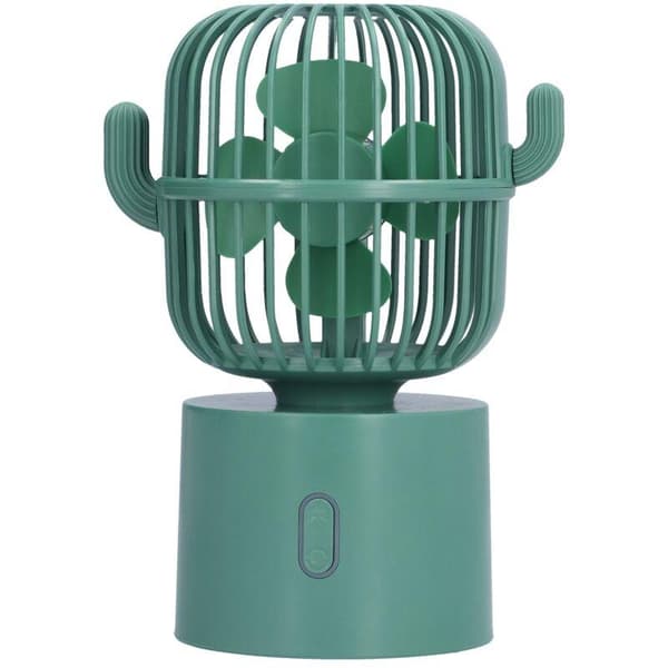 Mini USB oscillerende kaktusformet ventilator, 3600 mAh batteri, bærbart ABS-materiale, indbygget opladningsfunktion.