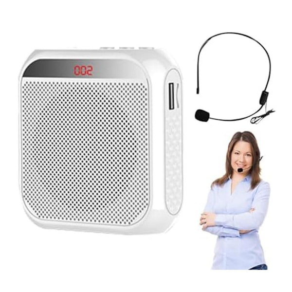 Bærbar Stemmeforsterker Mini Audio Høyttaler med Mikrofon Oppladbar Høyttaler for Lærere W