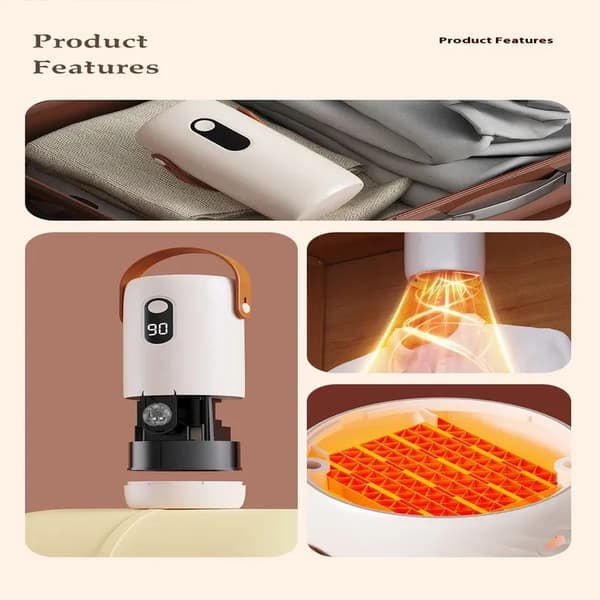 Mini Portable Folding Electric Dryer with Smart Timer for Quick Drying. Home Storage Cabinet with Drying Bag and Winter Accessories.