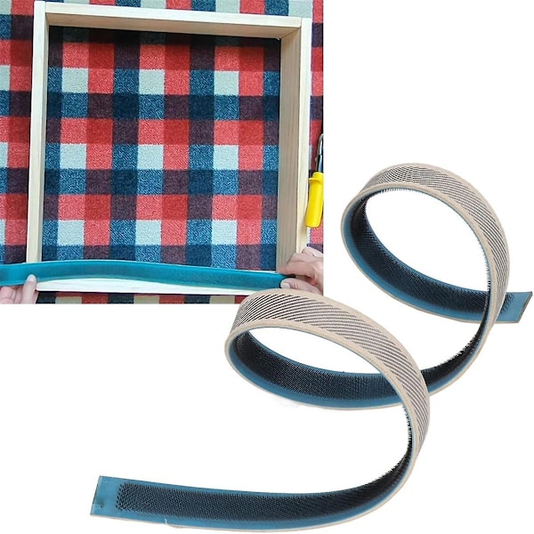Punch Needle Ramme, 39,4 Tommer Gripper Strip Tæppestof Hækling Gripper Ramme Kvadratisk Tufting Ramme til Tufting Ramme