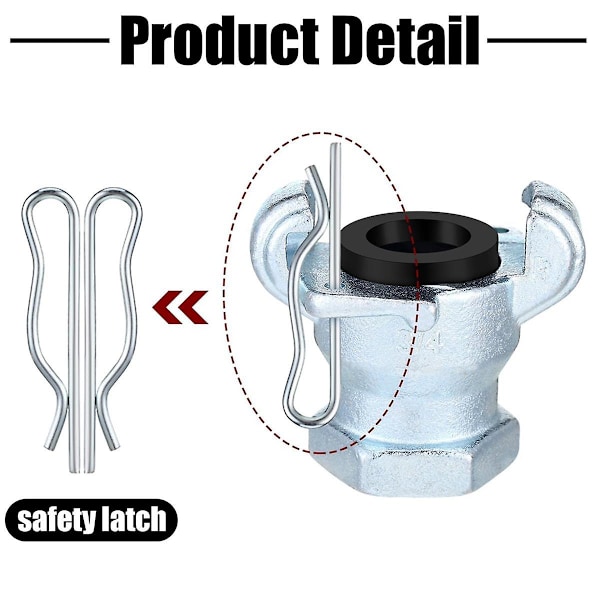 4 Sæt NPT Jern Luft Slange Fitting 2 Lug Universal Kobling Chicago Fitting til Hun og Han Ende (