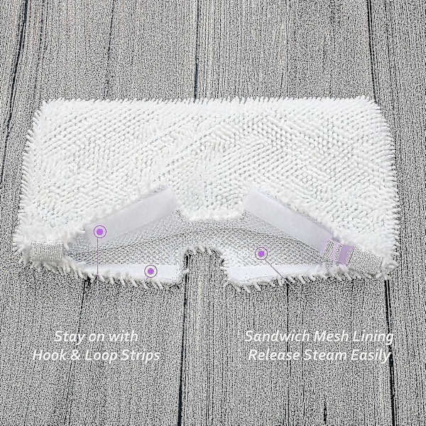 4 Pakker S3500 Mikrofiber Mop Puder til Shark Steam Pocket S2901 S3501 Hh20