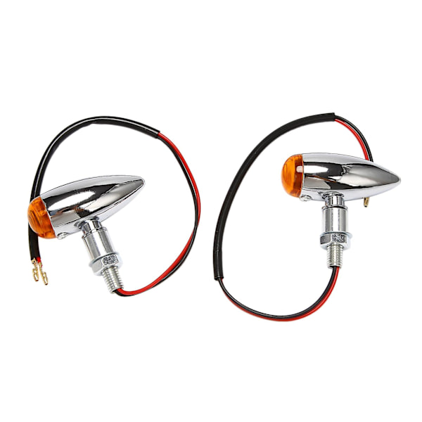 4 stk/sett Krom Motorsykkel - Blinklys Indikatorlys Lampe Universal for ///