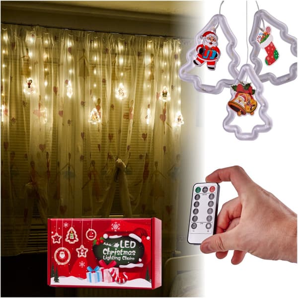 LED-juletregardin med bilde 3m 10 USB-lys
