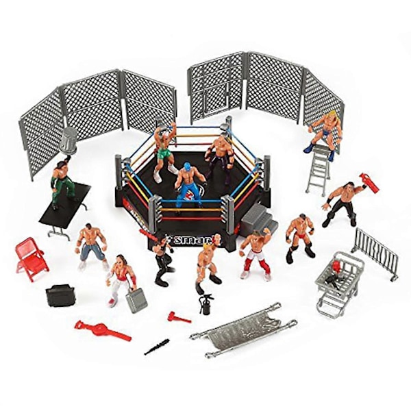 Merryso 1 Sæt Wrestling Legesæt Realistisk DIY Mini Wrestling Action Figur Legesæt til Børn