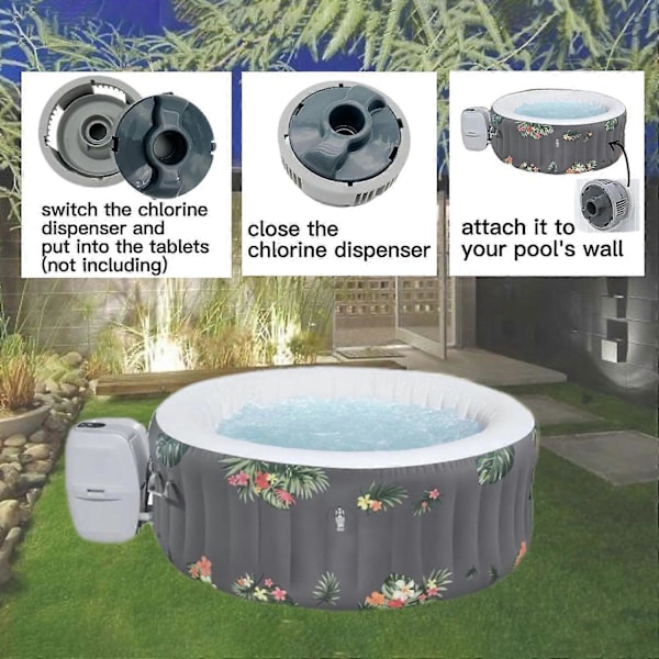 P05345 P03821 Kemisk klor dispenser til Coleman Lay-Z-Spa Bestway Saluspa Spabad Spa og Whirlpool
