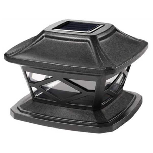 2-Pack Solar Lamp for Posts and Pillars – LED Garden Light Black