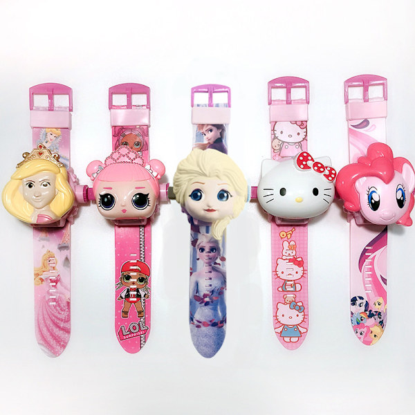 Paw Patrol Klocka Projektionsklocka med projektorfunktion Tecknad Flip Toy Watch - 24 Slide Game