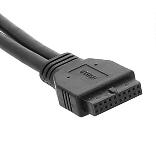 Moderkort USB3.0 Förlängningskabel 20-Pin Förlängningskabel Chassi 19-Kabel USB 3.0 Portabel Rak H