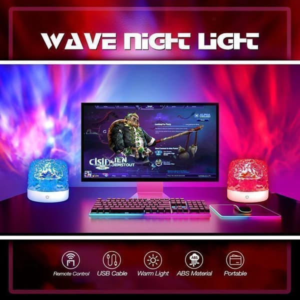 Galaxy nattlys, med 36 lysmoduser, USB-drevet sensor nattlys, barnegaver, hvit