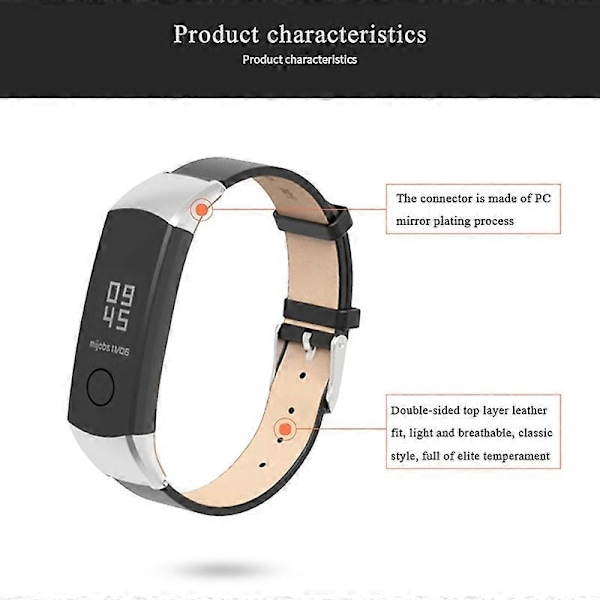 För Honor Band 4 / 5 MIJOBS Klockarmband i Läder