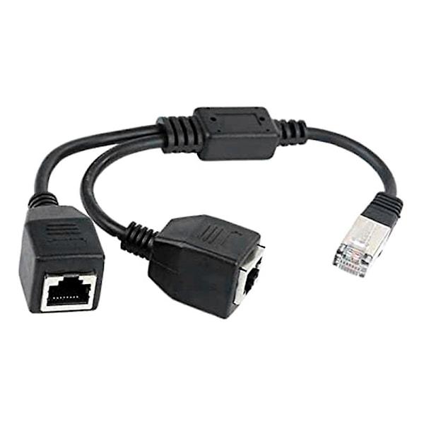 Rj45 1 hane till 2 hona Ethernet-splitterkabel för Super Cat5, Cat6, Cat7 LAN Ethernet-nätverk