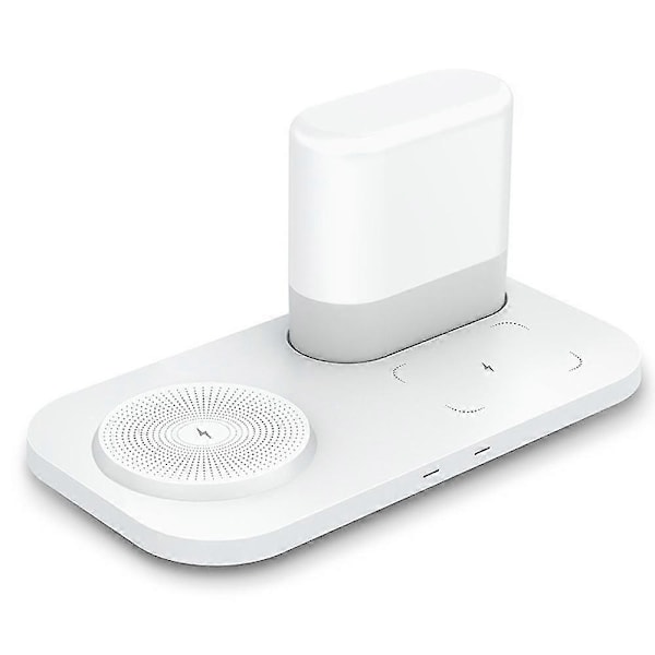 Trådløs lader med nattlys, 15W rask trådløs lading, kompatibel med iPhone, Samsung osv.