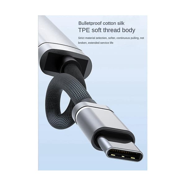 För Android Mobiltelefon Datorplatta Bärbar Pd Laddningshubb Typ-c Usb C Utbyggnadsdocka, silver