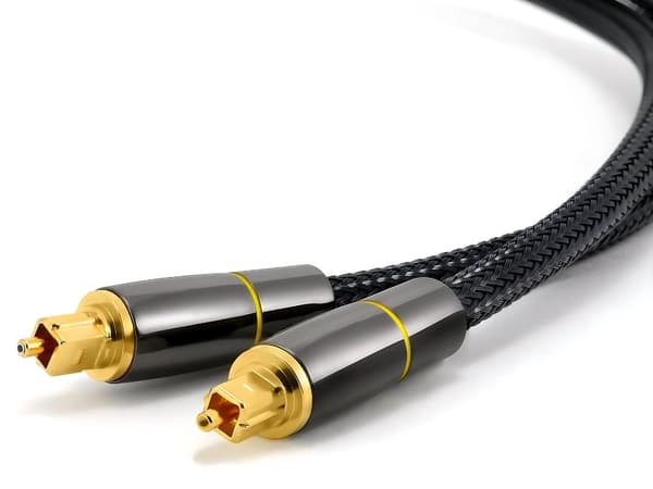 Optisk kabel 2 m - Toslink HQ guldpläterade kontakter