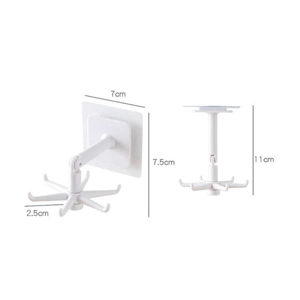 Suction Cup Hooks - Hanging Hooks for Appliances, Kitchen Utensil Hooks, Wall Rack, 360-Degree Rotatable and Foldable Hooks