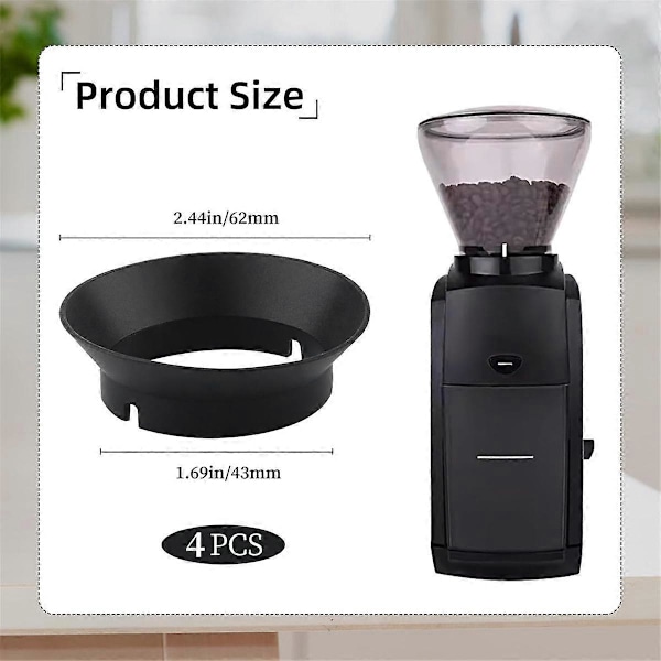 4 STK Silikonpakning Erstatning for Encore Kvern, Pakning Kaffekvern Pakning Kaffeerstatning
