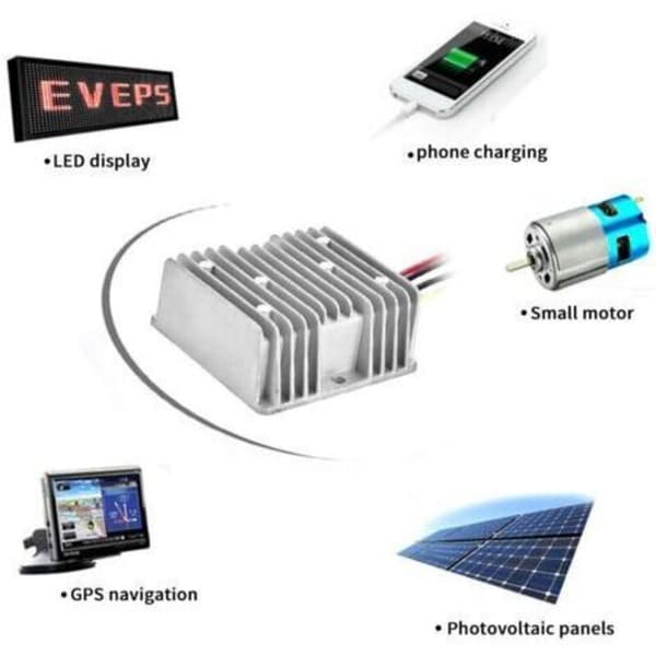 DC-DC Buck-modul 24V til 19V 5A Vanntett Strømkonverteringsregulator