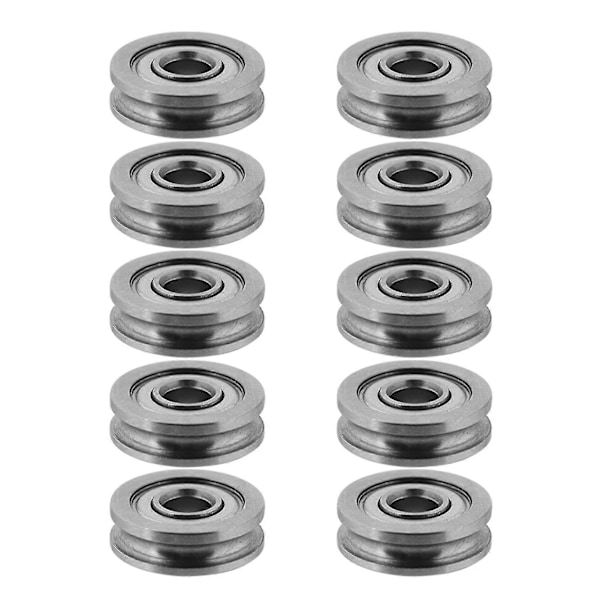 U604ZZ 4 * 13 * 4mm Forseglet Guidehjul Remsskive Skinne Kugleleje (10 stk)