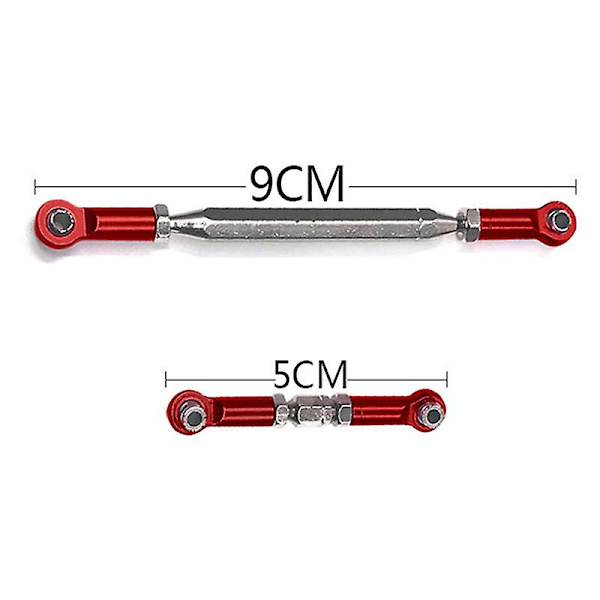 Säädettävä metalliohjauslinkki Servo-linkki Vetovarsi Kiristysruuvi MN D90 D99 MN-90 -45 1/12 RC C