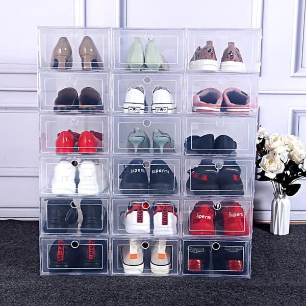 3-Pack Shoe Boxes | Transparent Storage Boxes for Shoes