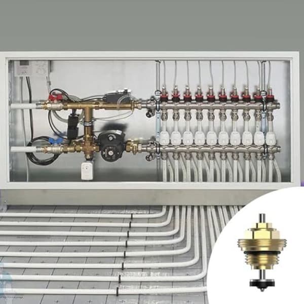 M30 x 1,5 ventilindsats til gulvvarme: 4 manifoldtilbehør til gulvvarmeaktuator