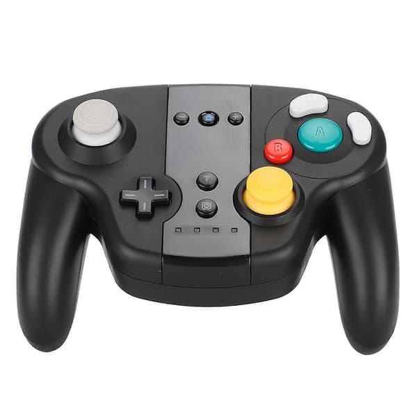 Trådløs Bluetooth Game Controller NFC Bevægelsessensor Dual Motor Gamepad Grip til Switch (Sort farveæske)