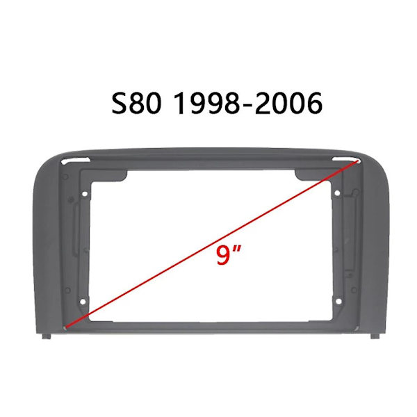 2din Bilradio Fascia Til S80 1998-2006 Dvd Stereo Ramme Plade Adapter Monterings Dash Installation B