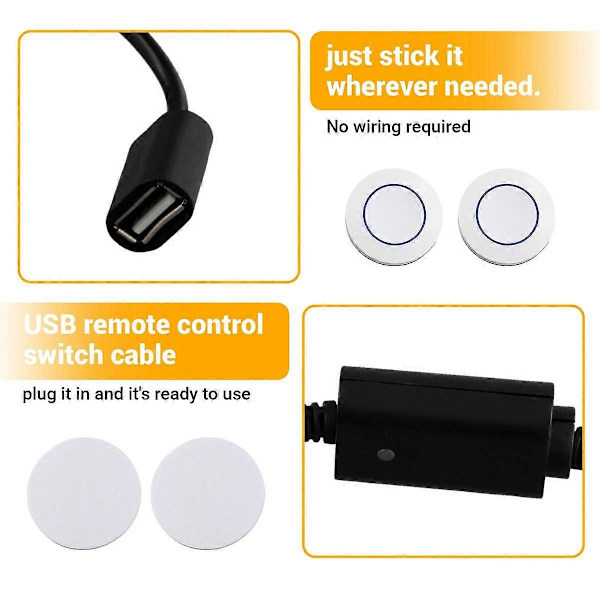 DC 5V Langaton RF-Kaukosäädin Kytkimen Ohjain Virran Kytke PÄÄLLE/POIS USB LED-Valonauhalle Lukulampulle Li