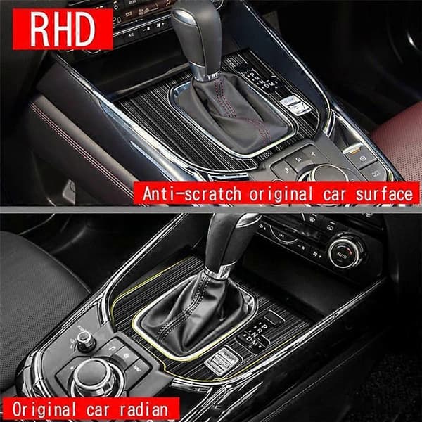 Bil Rustfrit Stål Central Gearskiftepanel Kontrolpanel Dekal Interiør Modifikation til CX9 -9 2