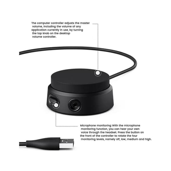 USB Controller Kabel til A10 A40 Qc35ii Qc45 Hovedtelefon Mikrofon/lydstyrkekontrol