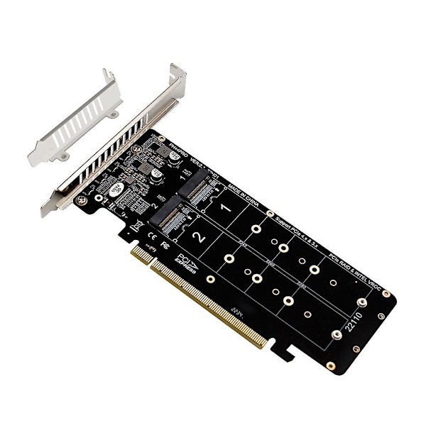 PCI-E 16X - M.2 M-avaimeen NVME x4 laajennuskortti kaksisuuntainen Mini PCIE X16