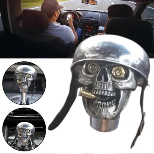 Skull Soldier Grip Håndlavet Gearknop Bil Gearstang Håndtag 2024