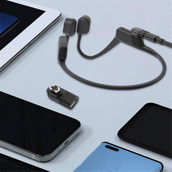 Magnetisk Laddare Konverterare Laddare för SHOKZ OpenSwim Pro S710 Hörlursladdare USB C Adapter Ladd