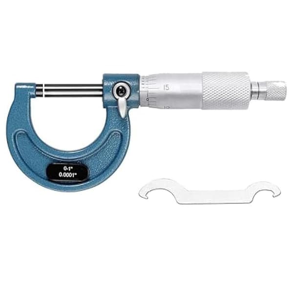 Utvendig mikrometer, 0-1 tommer mekanikermikrometer, 0,0001 tommer gradering mikrometersett, presisjon mikro