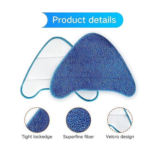 For Wh21000 Gjenbrukbar Mikrofiber Myk Mopp Pad Støvsuger Tilbehør Erstatning Vaskbar Gjenbrukbar