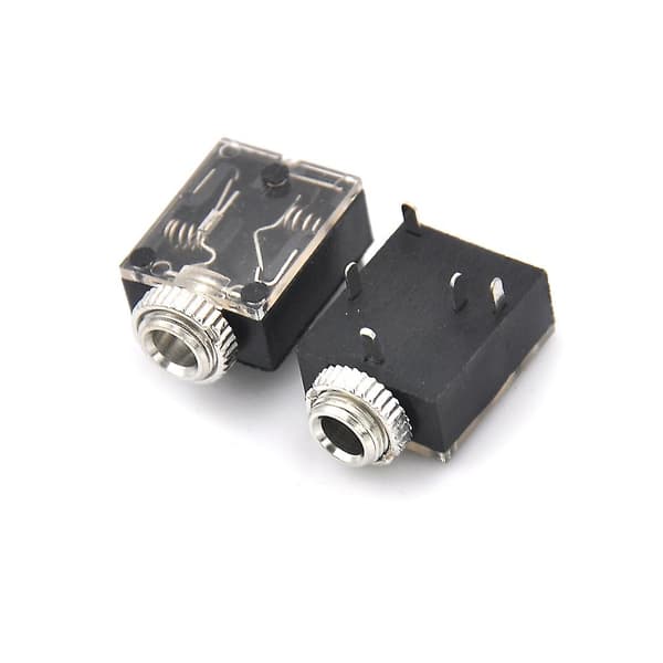 10 stk. 3,5 mm Hodetelefoner Stereo Audio Socket Jack Med Mutter 5 Pin Pcb Hfmqv