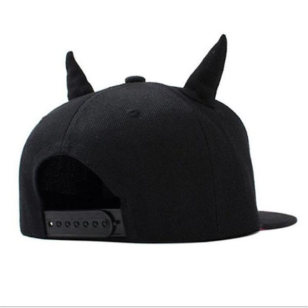 Snapback Justerbar Baseballkeps Hip Hop Hatt Svart Djävulshorn Keps för Män och Kvinnor 2025:e